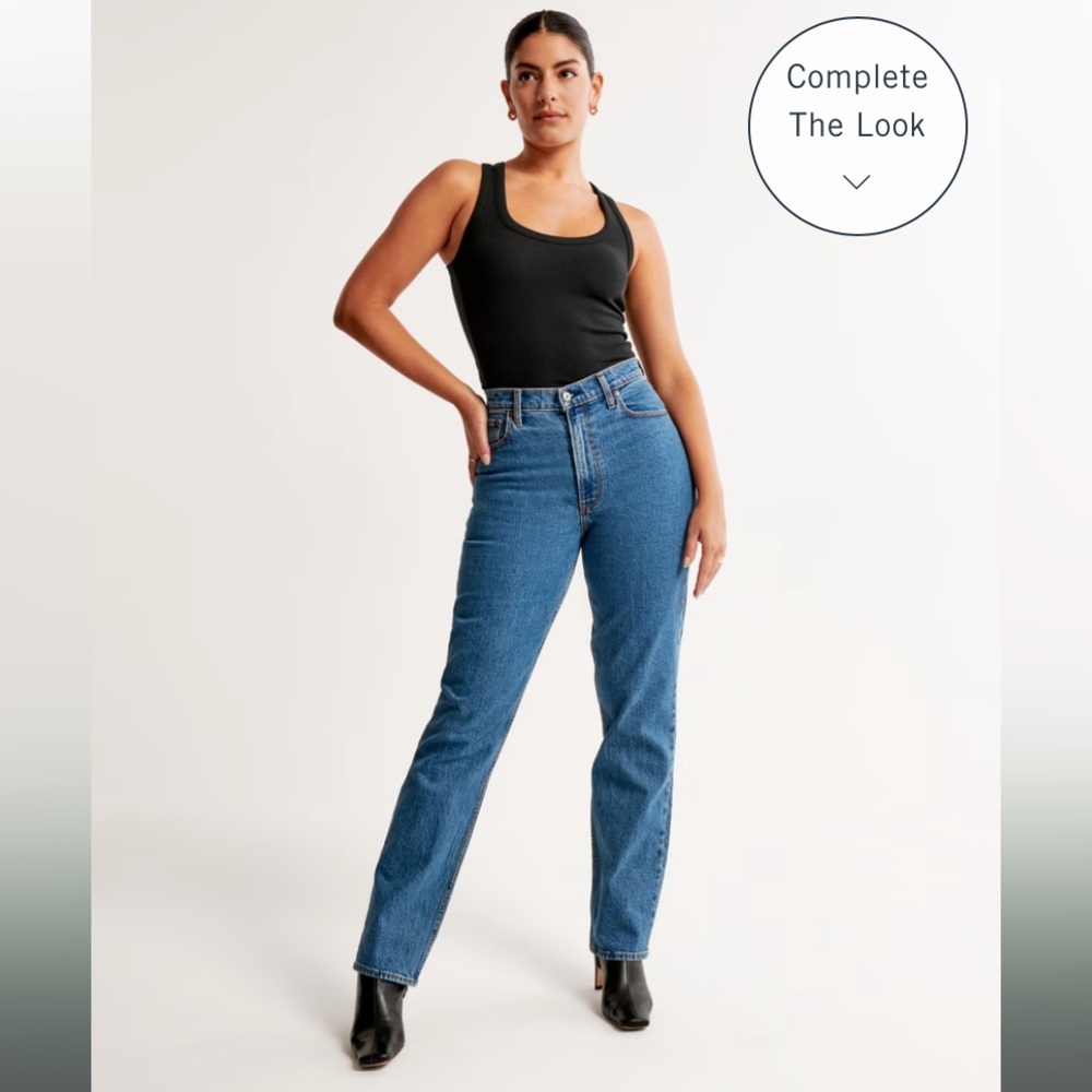 Abercrombie Curve Love Ultra High Rise 90s Straight Jean